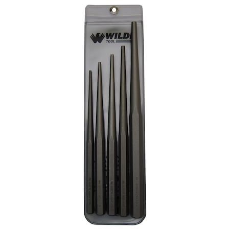Wilde 5-PIECE LONG TAPER PUNCH SET-VINYL POUCH PLT 5.NP/VP